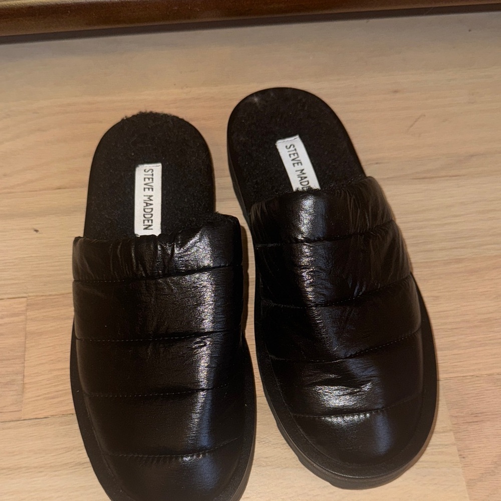 Steve Madden Black Quilted Men's Loafers
